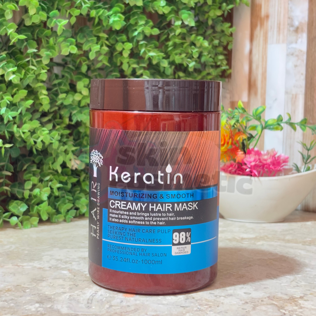 Moisturizing & Smooth Keratin Creamy Hair Mask (1000ML)