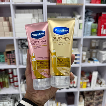 Vaseline Gluta-Hya Flawless Glow, 200ml Gluta-Hya Dewy Radiance, 200ml (pack of 2)