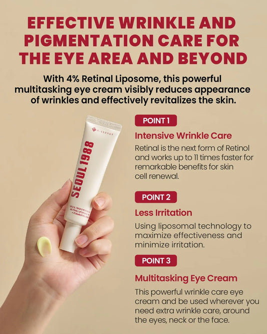 K-Secret Seoul 1988 Eye Cream : Retinal Liposome 4% + Fermented Bean (30 ml)