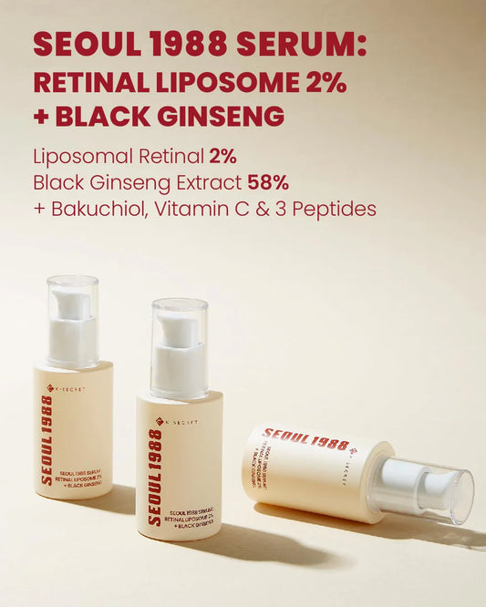 K-SECRET SEOUL 1988 Serum : Retinal Liposome 2% + Black Ginseng 30ml