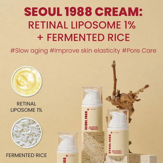 K-SECRET SEOUL 1988 Cream : Retinal Liposome 1% + Fermented Rice 50ml
