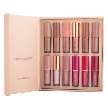 Macallure 12 pcs Matte Liquid Lip Gloss Set